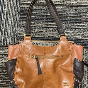 The Sak Brown Shoulder Bag with Slouchy Leather Design